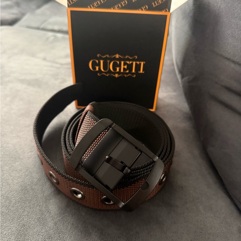 Men's Black and Brown Belt